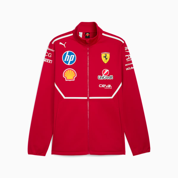 Scuderia Ferrari Team Men's Softshell Motorsport Jacket, Dark Cherry, extralarge-IND