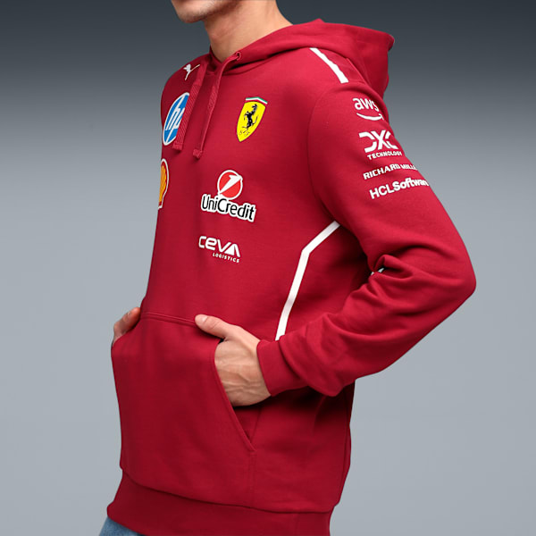 Scuderia Ferrari 2025 Team Men's Motorsport Hoodie, Dark Cherry, extralarge-IND