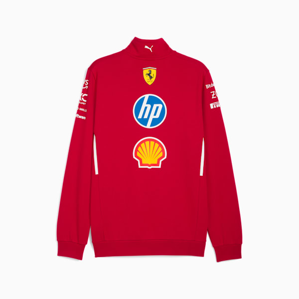 Scuderia Ferrari HP 2025 Team Quarter-Zip Sweatshirt Men, Dark Cherry, extralarge