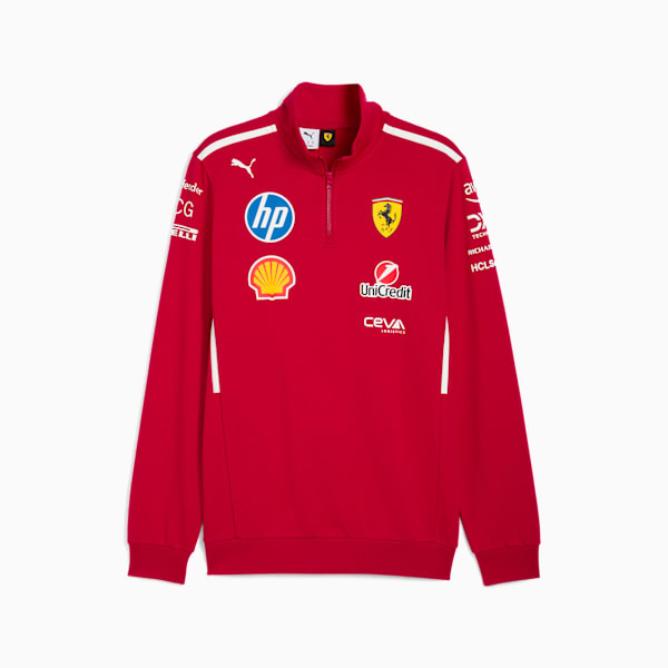 Scuderia Ferrari HP 2025 Team Quarter-Zip Sweatshirt Men, Dark Cherry, extralarge