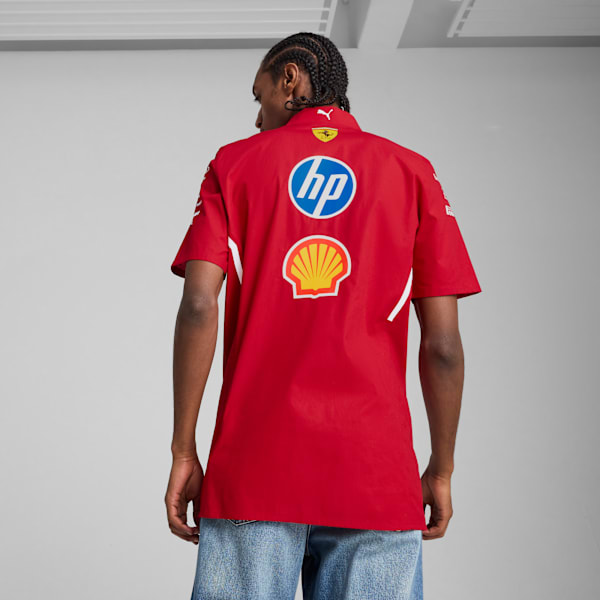 Playera Scuderia Ferrari HP 2025 Team para hombre, Dark Cherry, extralarge