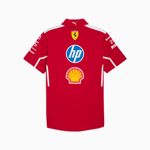 Scuderia Ferrari 2025 Team Men's Polo, Dark Cherry, extralarge