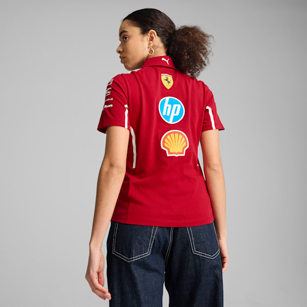 Scuderia Ferrari 2025 Team Women's Motorsport Polo, Dark Cherry, extralarge-IND