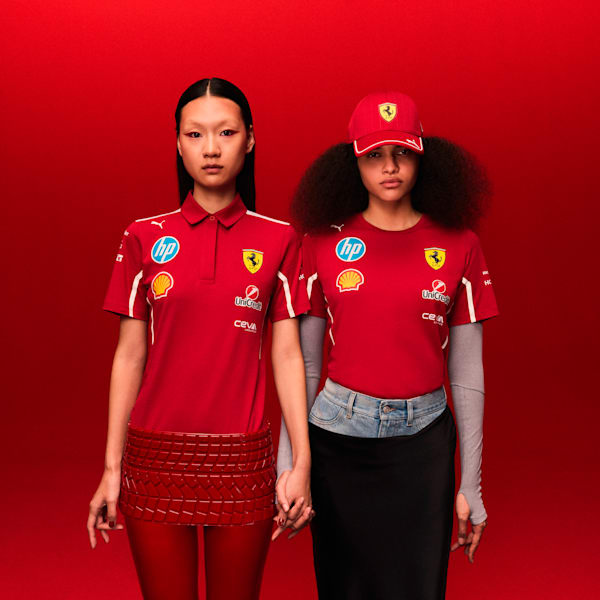 Scuderia Ferrari 2025 Team Women's Motorsport Polo, Dark Cherry, extralarge-IND