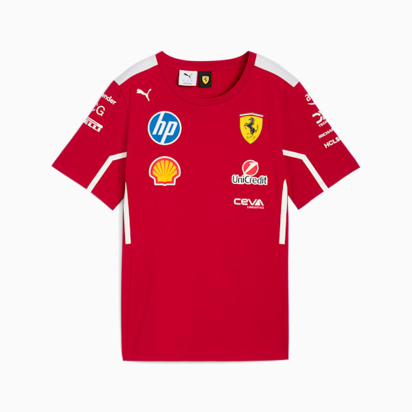 Scuderia Ferrari 2025 Team Motorsport Women's Tee, Dark Cherry, extralarge-IND