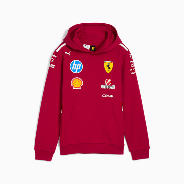 Scuderia Ferrari 2025 Team Youth Motorsport Hoodie, Dark Cherry, extralarge-IND