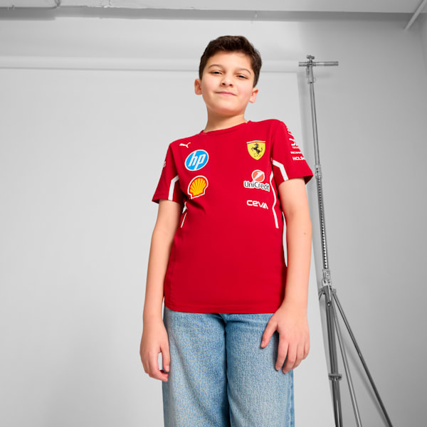 Playera Scuderia Ferrari 2025 Team juvenil, Dark Cherry, extralarge