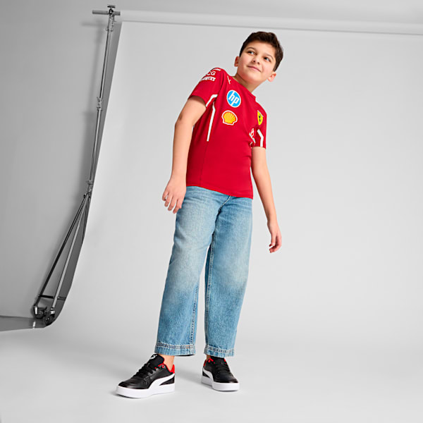 Scuderia Ferrari 2025 Team Big Kids' Tee, Dark Cherry, extralarge