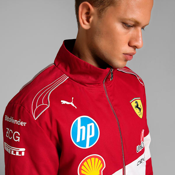 Scuderia Ferrari Team Men's Motorsport Racing Jacket, Dark Cherry, extralarge-IND
