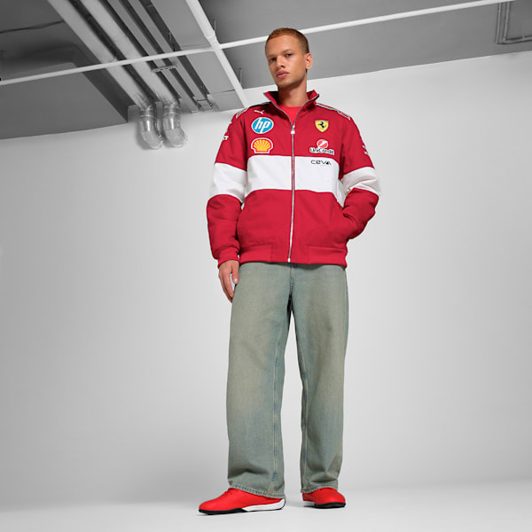 Scuderia Ferrari Team Men's Motorsport Racing Jacket, Dark Cherry, extralarge-IND