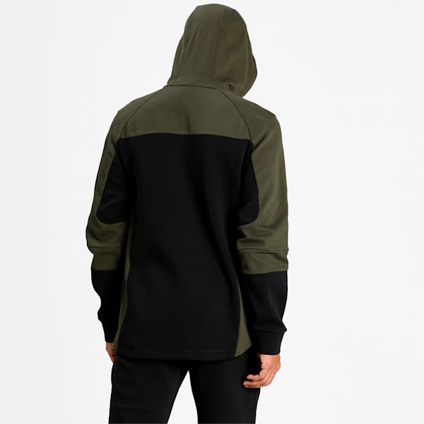 Man City Evostripe Hooded Men's Football Jacket, Cotton Black-Forest Night, extralarge-IND