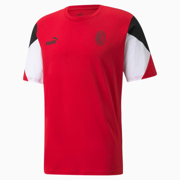 AC Milan Football Culture Men's T-Shirt, Tango Red -Puma Black