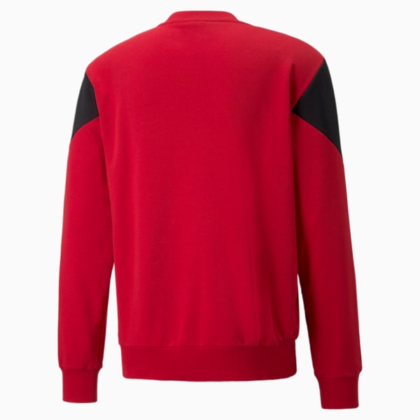 AC Milan Football Culture Men's Regular Fit Sweatshirt, Tango Red -Puma Black, extralarge-IND