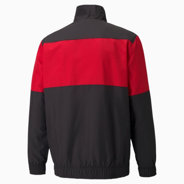 AC Milan Prematch Men's Football Jacket, Puma Black-Tango Red