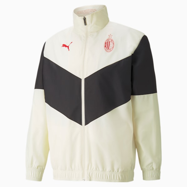 AC Milan Men's Prematch Woven Jacket, Afterglow-Puma Black, extralarge-IND