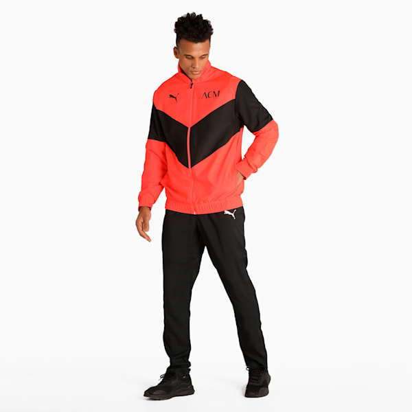 AC Milan Men's Prematch Woven Jacket, Red Blast-Puma Black, extralarge-IND