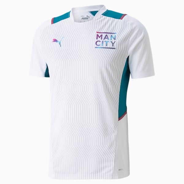 Manchester City Training Men's Jersey, Puma White-Ocean Depths, extralarge-IND