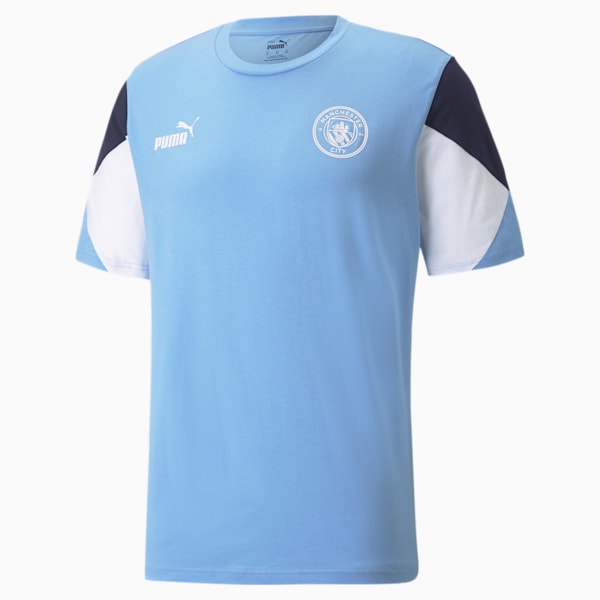 マンチェスター シティー MCFC フットボール カルチャー 半袖 Tシャツ, Team Light Blue-Puma White, extralarge-IND