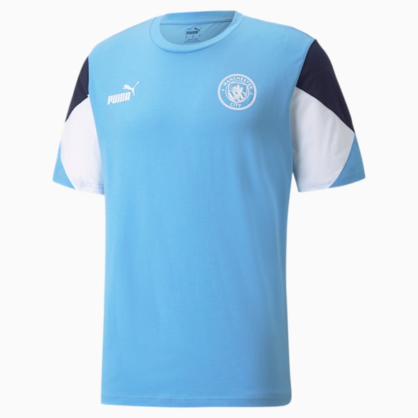 Manchester City FtblCulture Men's Soccer Tee, Team Light Blue-Puma White, extralarge
