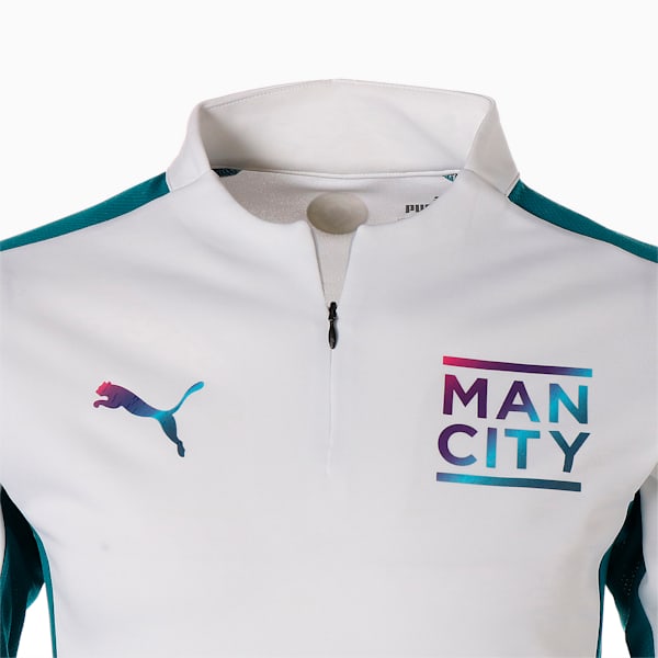 マンチェスター シティー MCFC トレーニング  1/4 ジップトップ, Puma White-Ocean Depths, extralarge-JPN