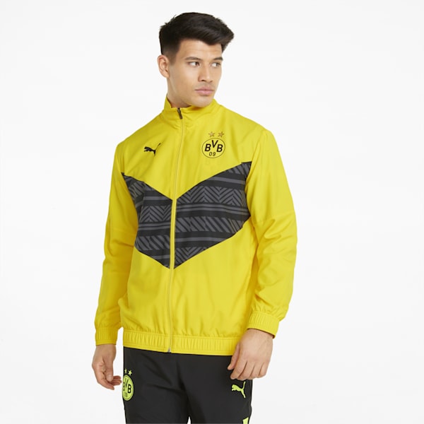 メンズ ドルトムント BVB プレマッチ ジャケット, Cyber Yellow-Puma Black, extralarge-JPN