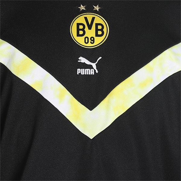 BVB Iconic MCS Crew Men's Sweatshirt, Puma Black-Cyber Yellow