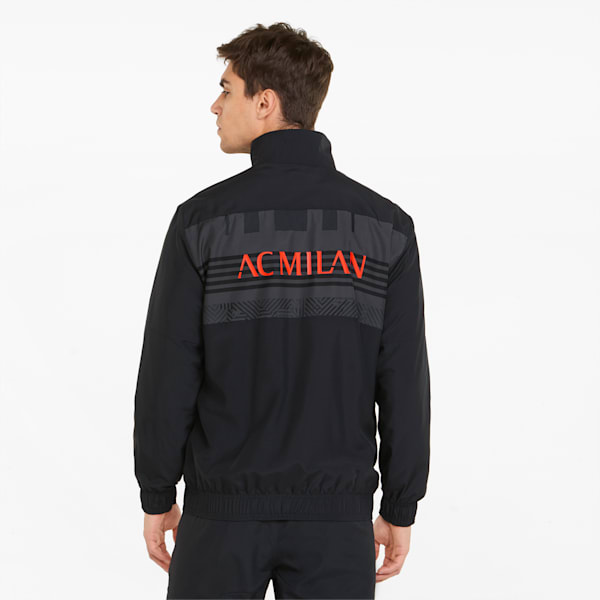 ACM Prematch Men's Soccer Jacket, Puma Black-Red Blast, extralarge