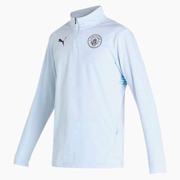 Manchester City Prematch Quarter-Zip Men's Slim Fit Football Slim Fit Top, Heather-Peacoat, extralarge-IND