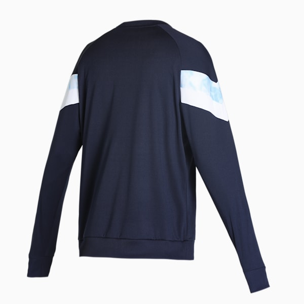 Manchester City Iconic MCS Men's Regular Fit Sweatshirt, Peacoat-Puma White, extralarge-IND