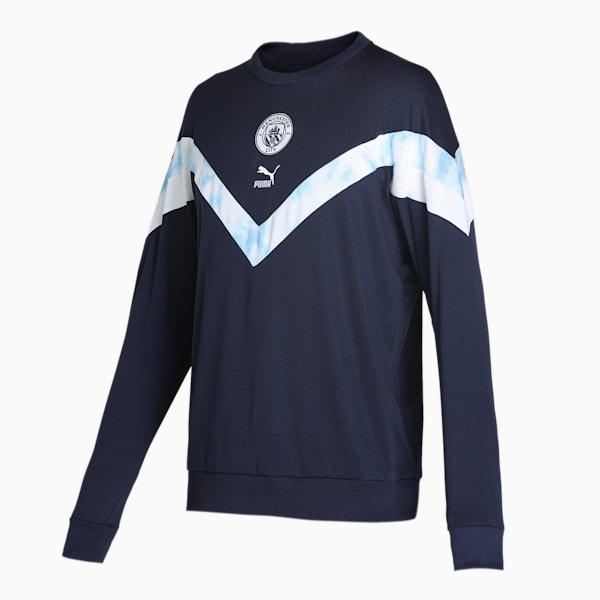 Manchester City Iconic MCS Men's Sweatshirt, Peacoat-Puma White