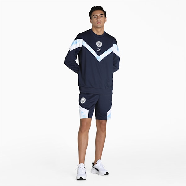 Manchester City Iconic MCS Men's Sweatshirt, Peacoat-Puma White