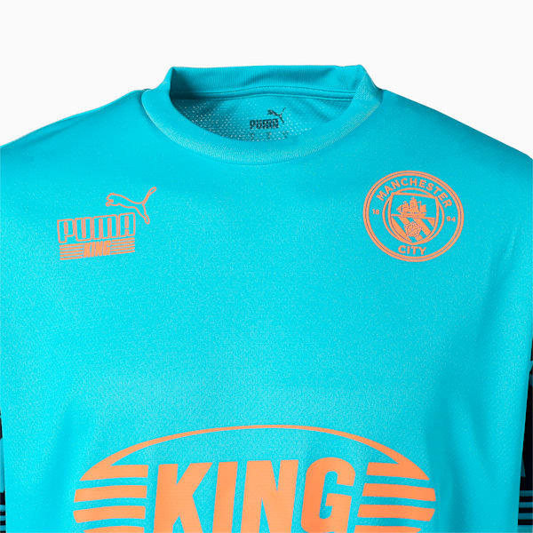メンズ マンチェスター シティー MCFC フットボールヘリテージ ユニフォーム 半袖 Tシャツ, Scuba Blue-Peacoat, extralarge-JPN