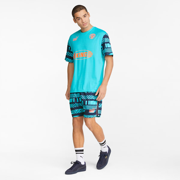 メンズ マンチェスター シティー MCFC フットボールヘリテージ ユニフォーム 半袖 Tシャツ, Scuba Blue-Peacoat, extralarge-JPN