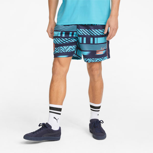 Manchester City FtblHeritage Men's Regular Fit Shorts, Scuba Blue-Peacoat, extralarge-IND