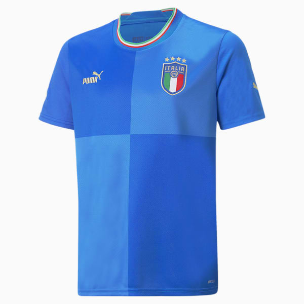 Italy Home 22/23 Youth Regular Fit Jersey, Ignite Blue-Ultra Blue, extralarge-IND