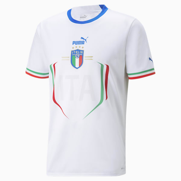 メンズ FIGC イタリア アウェイ 半袖 レプリカ シャツ, Puma White-Ultra Blue
