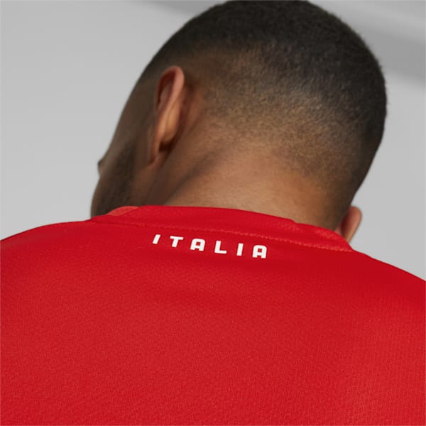 Italy Football Goalkeeper Short Sleeve Men's Replica Jersey, Puma Red-Puma White