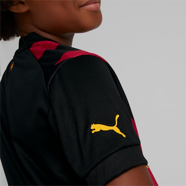 Jersey juvenil replica visitante del Manchester City F.C. 22/23, Puma Black-Tango Red, extralarge