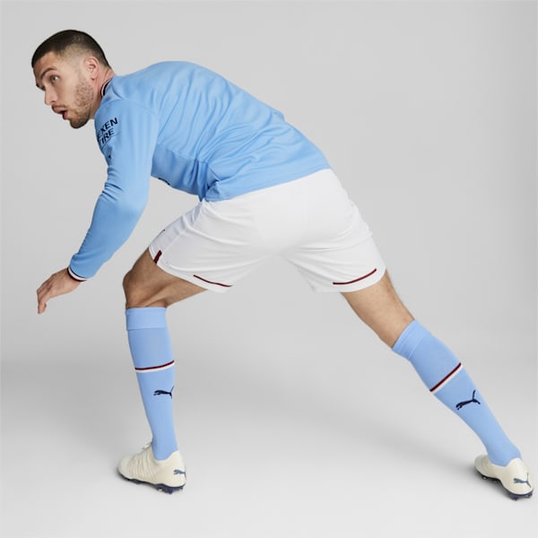 Manchester City F.C. Men's Replica Shorts, Puma White-Intense Red
