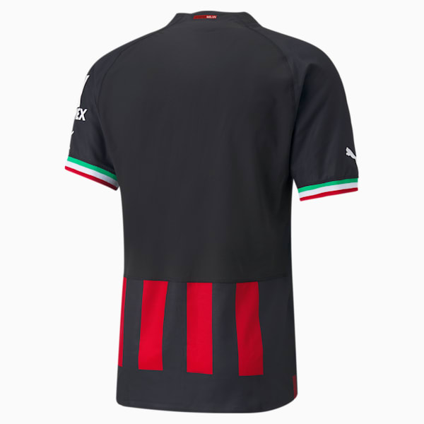 AC Milan Home 22/23 Men's Authentic Jersey, Puma Black-Tango Red, extralarge