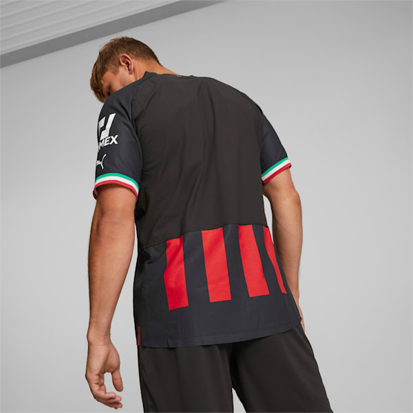 AC Milan Home 22/23 Men's Authentic Jersey, Puma Black-Tango Red, extralarge