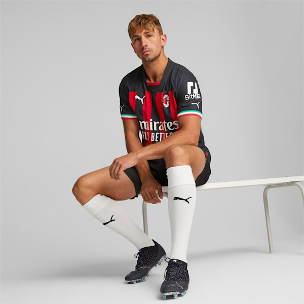 AC Milan Home 22/23 Men's Authentic Jersey, Puma Black-Tango Red, extralarge