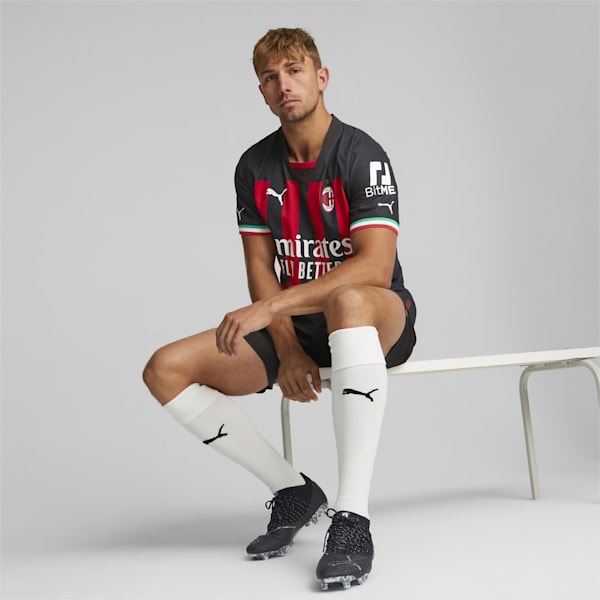 Maillot A.C. Milan de l’équipe 2022/2023 Authentic pour hommes, Puma Black-Tango Red, extralarge