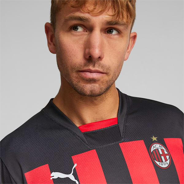 A.C. Milan Home 22/23 Replica Men's Jersey, Puma Black-Tango Red, extralarge-IND