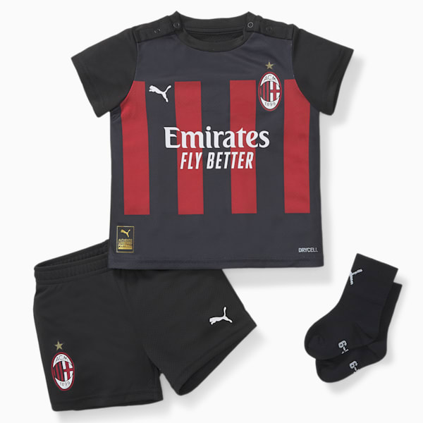 A.C. Milan Home 22/23 Baby Kit, Puma Black-Tango Red
