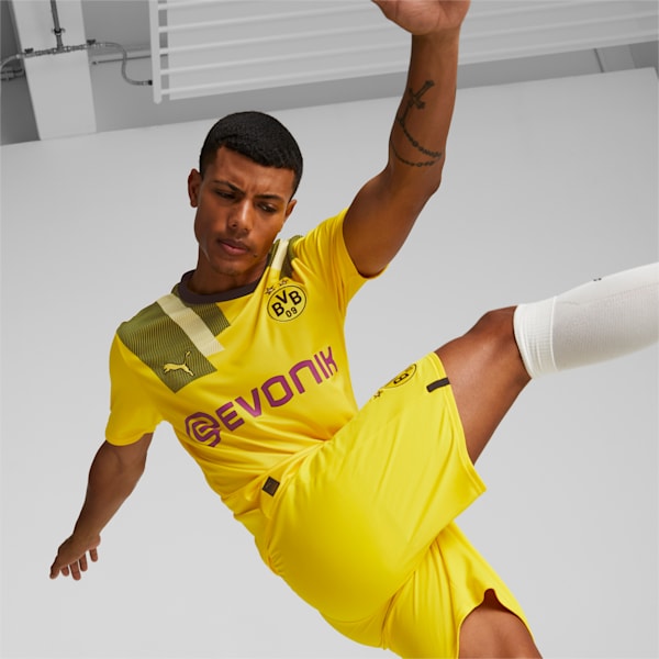 Réplica de camiseta de Borussia Dortmund Cup 22/23 para hombre, Cyber Yellow