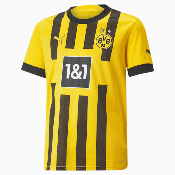 Borussia Dortmund Home 22/23 Replica Youth Jersey, Cyber Yellow