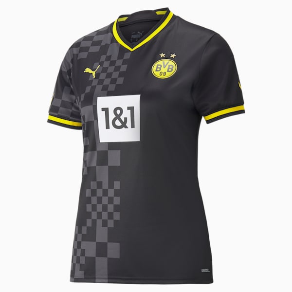 Borussia Dortmund Away 22/23 Replica Jersey Women, Puma Black-Asphalt
