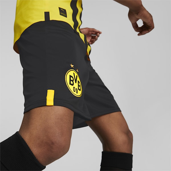 Réplica de shorts Borussia Dortmund '22/'23 para hombre, Puma Black-Cyber Yellow