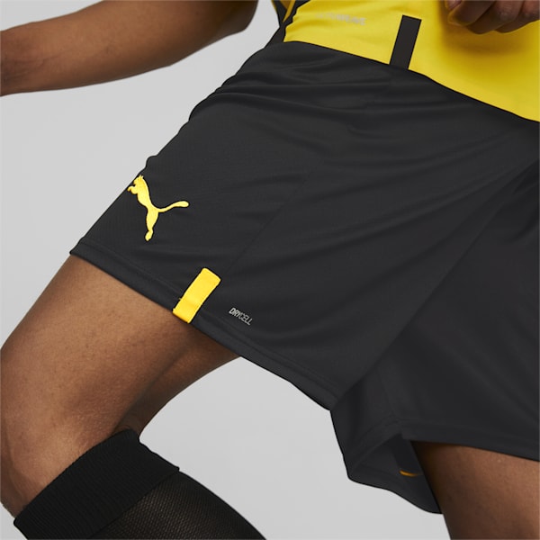 Réplica de shorts Borussia Dortmund '22/'23 para hombre, Puma Black-Cyber Yellow